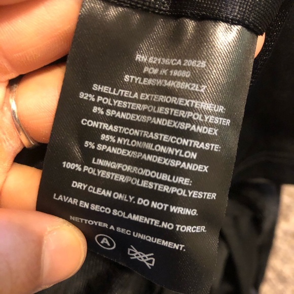 Guess Black Dress - Velvet Peplum Mesh Back Chic - Picture 10 of 11